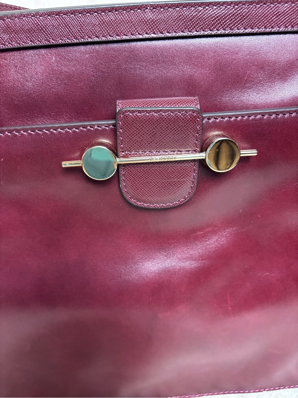 Jason Wu Daphne Smooth Burgundy Leather Luxury Shoulder Bag - Picture 13 of 16